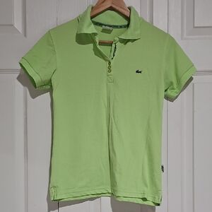 💚 Lacoste Lime Green Polo Shirt Size XL (Fits Like M)